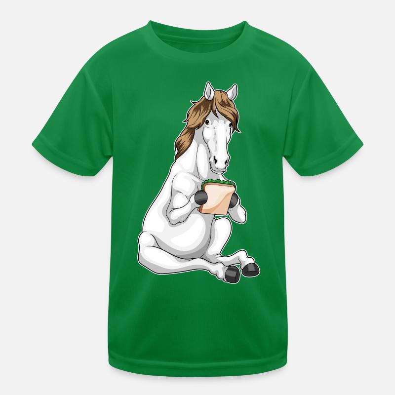Pferd Sandwich Kinder Funktions-T-Shirt