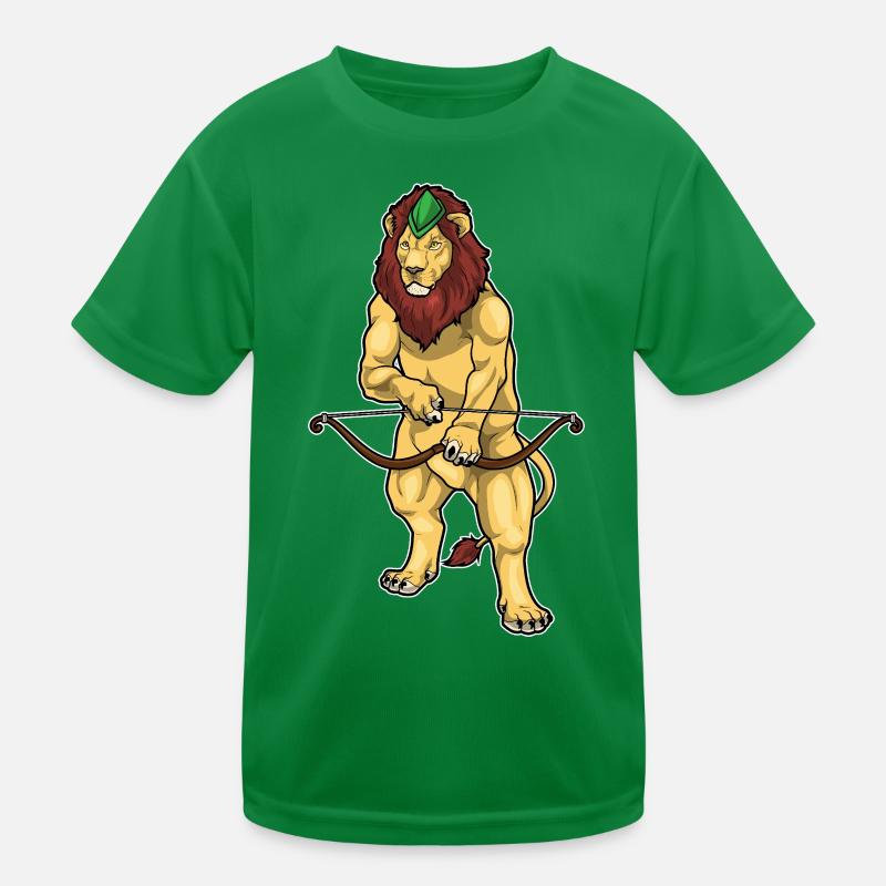 Löwe Bogenschütze Bogen Kinder Funktions-T-Shirt