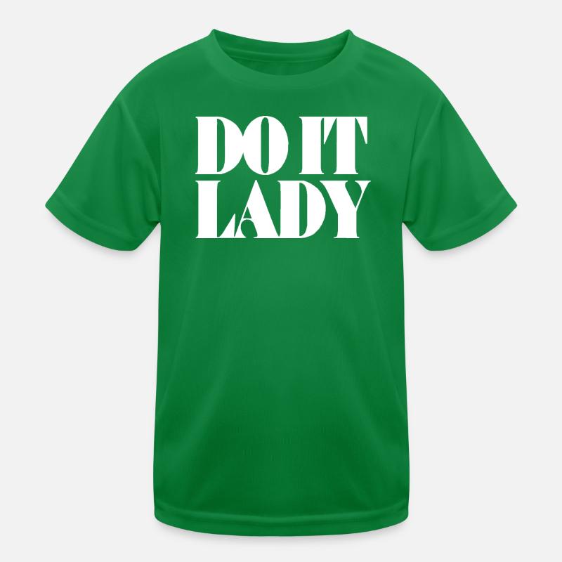 Do It Lady - White Kids Functional T-Shirt