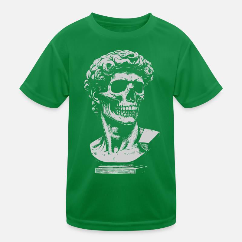 David Michelangelo Skull Bust Artwork Kids Functional T-Shirt