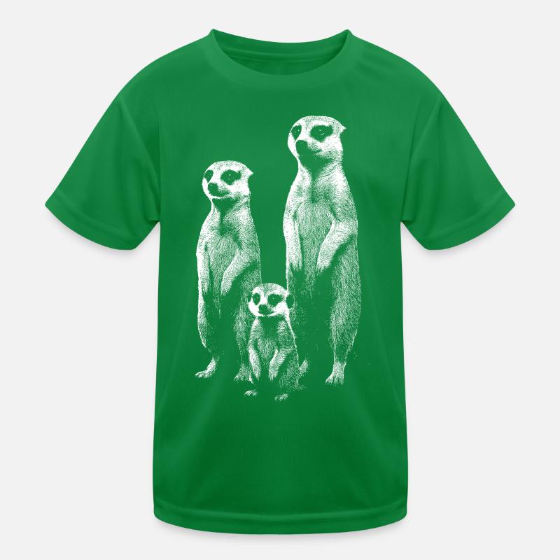 Erdmännchen hell Kinder Funktions-T-Shirt