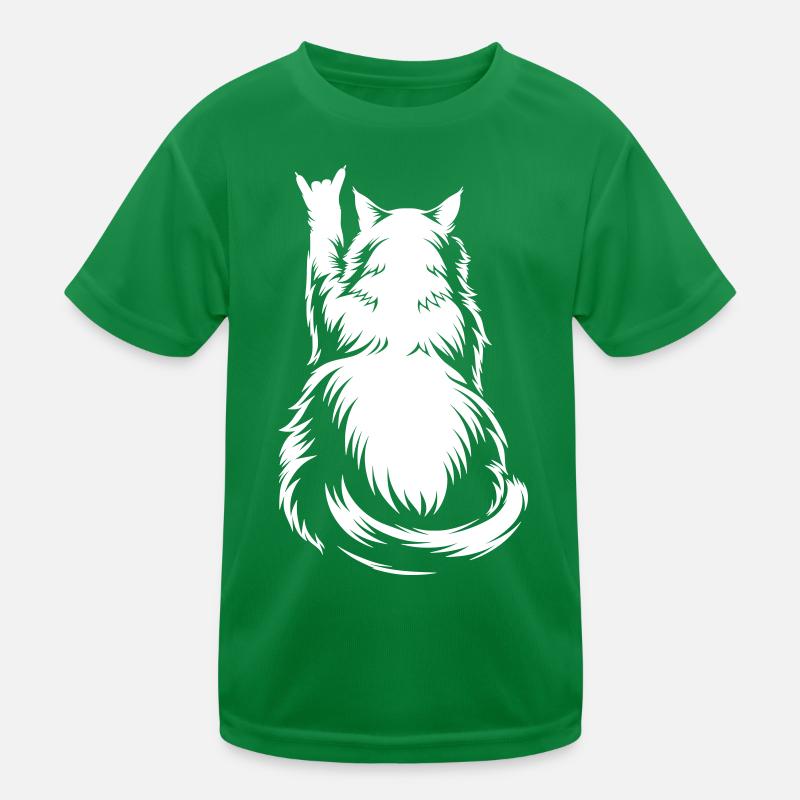 Vue arrière du Chat de Roche – Cornes de Diable T-shirt sport Enfant