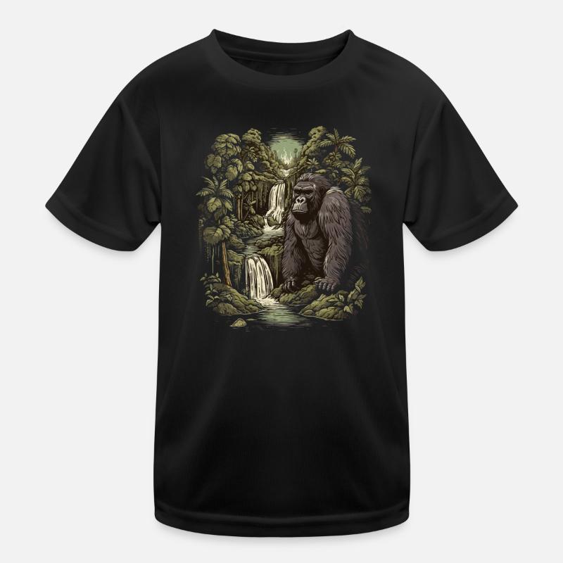 Gorilla Monkey Animal Baby Cub Monkey Gorillas Kids Functional T-Shirt