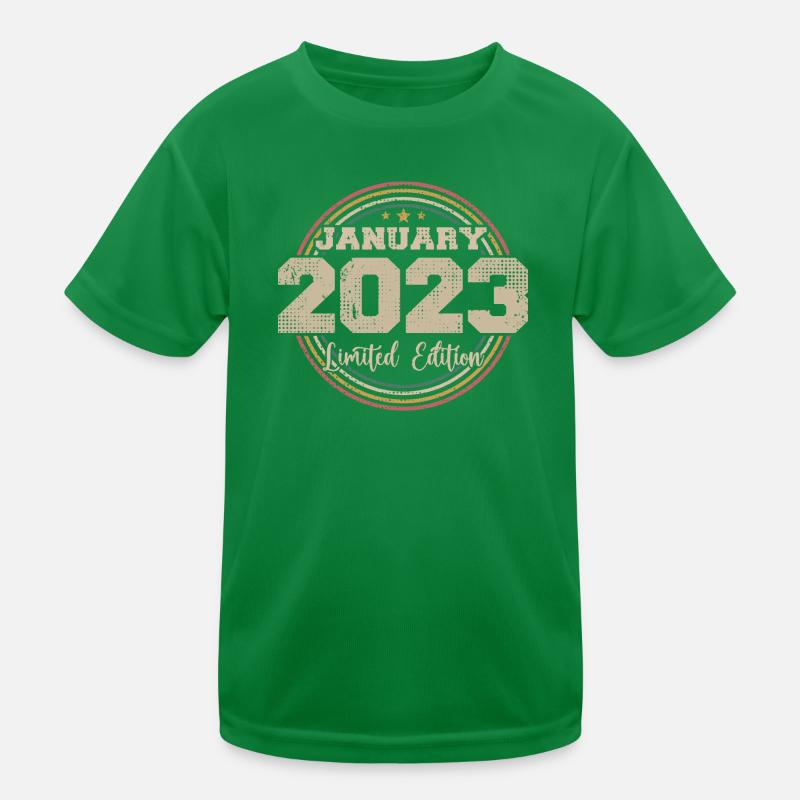 Legends wurden im Januar 2023 geboren Kinder Funktions-T-Shirt