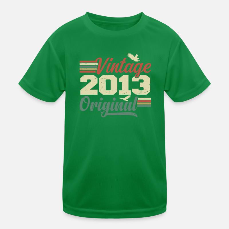 Vintage 2013 Retro Jubiläumsgeschenk Kinder Funktions-T-Shirt