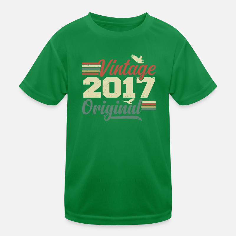 Vintage 2017 Retro Anniversary Gift Kids Functional T-Shirt