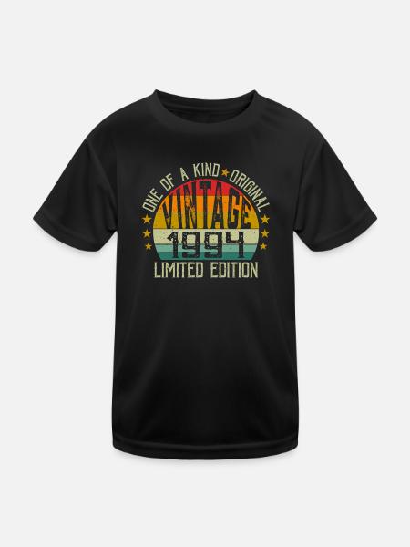 Vintage Né en 1994 Rétro Cadeau Anniversaire 1994 - T-shirt sport Enfant - noir - Devant
