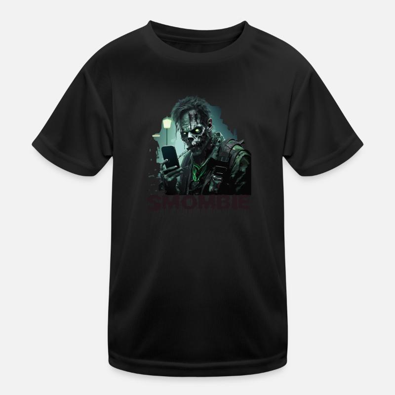 smombie - Kinder Funktions-T-Shirt - Schwarz