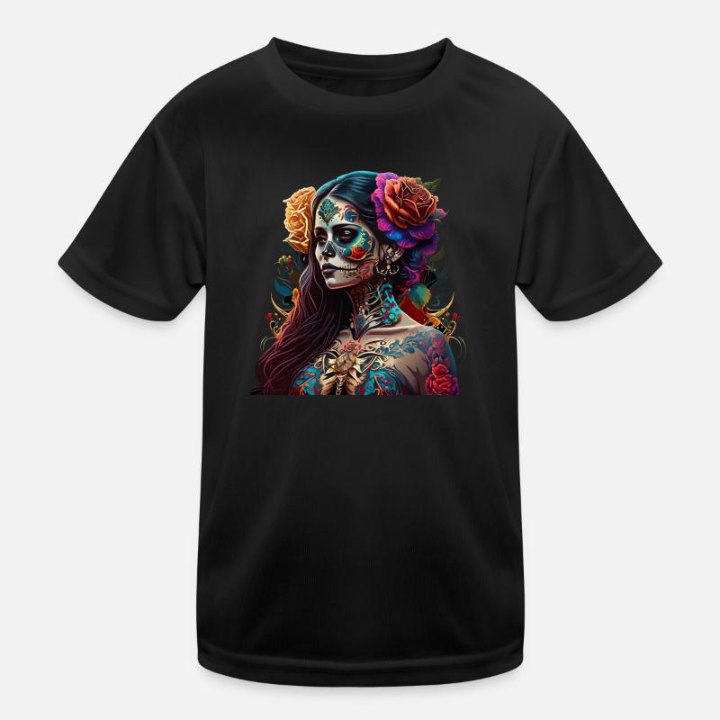 dia de muertos Kinder Funktions-T-Shirt