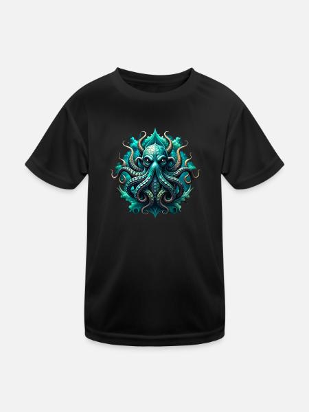 octopuses - Kids Functional T-Shirt - black