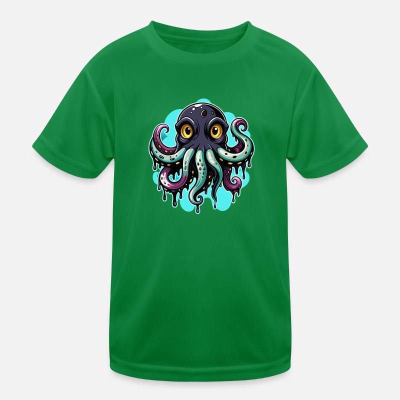 octopus Kinder Funktions-T-Shirt