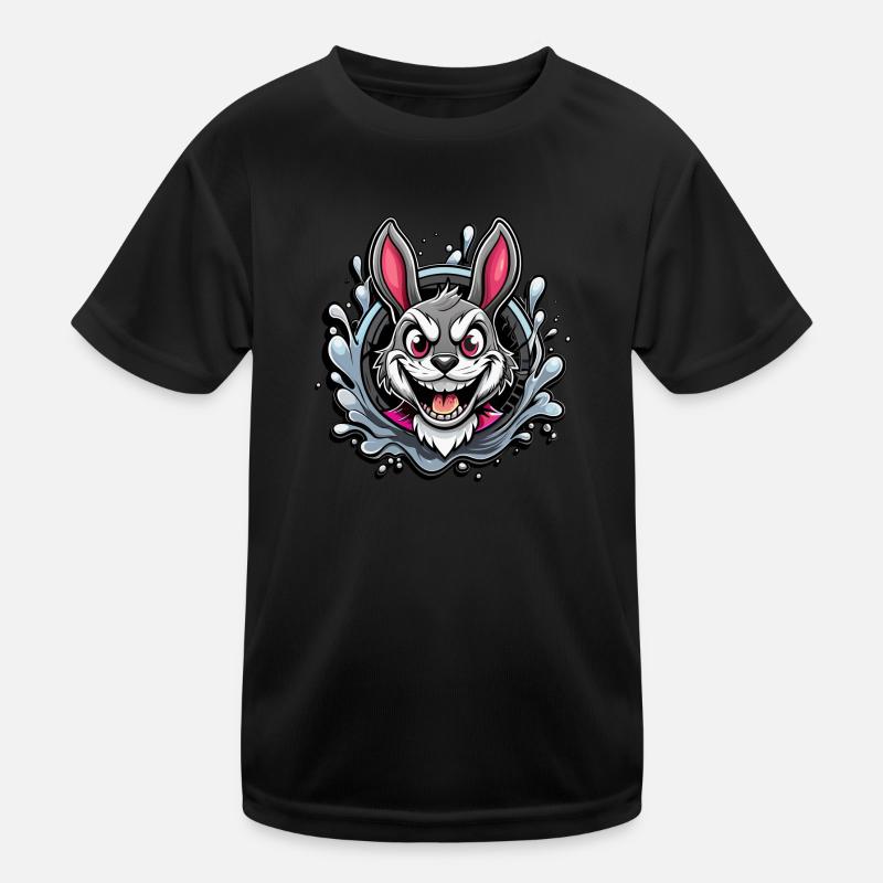crazy easter bunny Kinder Funktions-T-Shirt