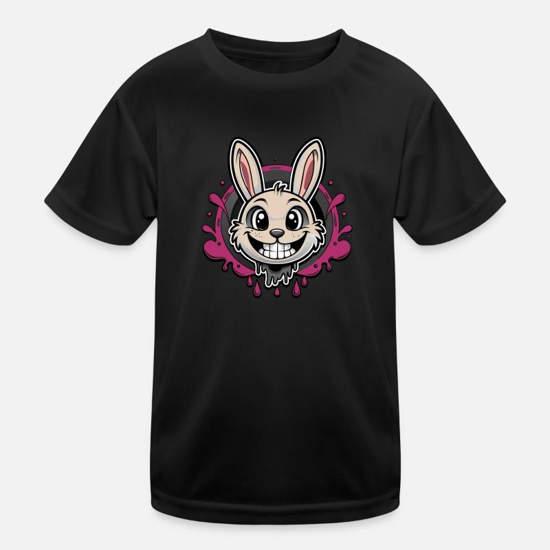 smiling easter bunny Kinder Funktions-T-Shirt