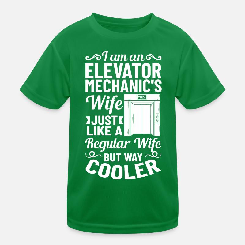 Elevator Elevator System Technician Woman Elevator Elevator Kids Functional T-Shirt