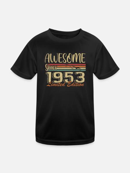 Legenden wurden 1953 geboren Jahrgang 1953 - Kinder Funktions-T-Shirt - Schwarz - Vorne