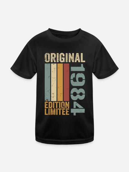 1984 | Édition Limitée cadeau d'anniversaire 1984 - T-shirt sport Enfant - noir - Devant
