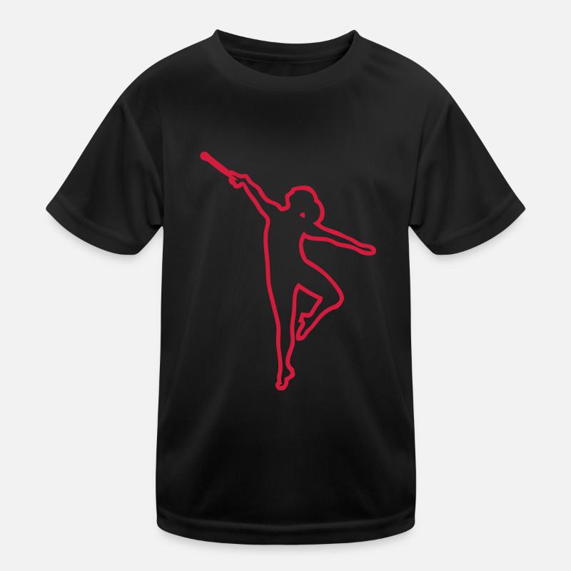 baton twirling dancer trace1 Kids Functional T-Shirt