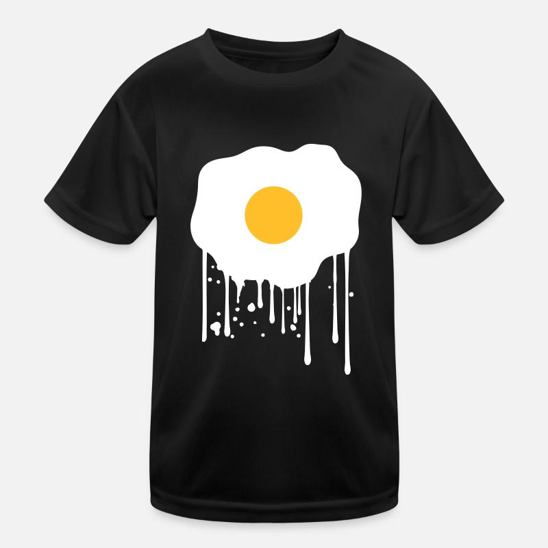 spray tropfen graffiti stempel spiegelei essen lec Kinder Funktions-T-Shirt