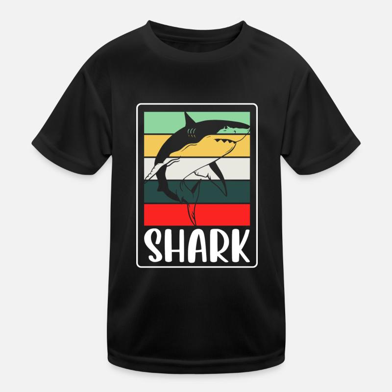 Weißer Hai Meerestier Tier Kinder Funktions-T-Shirt