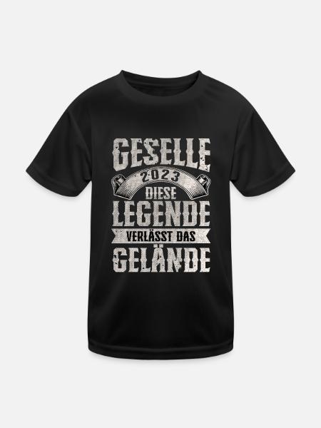 Geselle 2023 Gesellenprüfung - Kinder Funktions-T-Shirt - Schwarz - Vorne