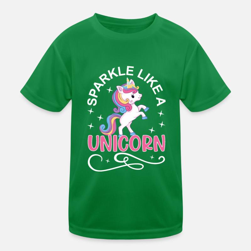 Glitzer wie ein Einhorn Kinder Funktions-T-Shirt