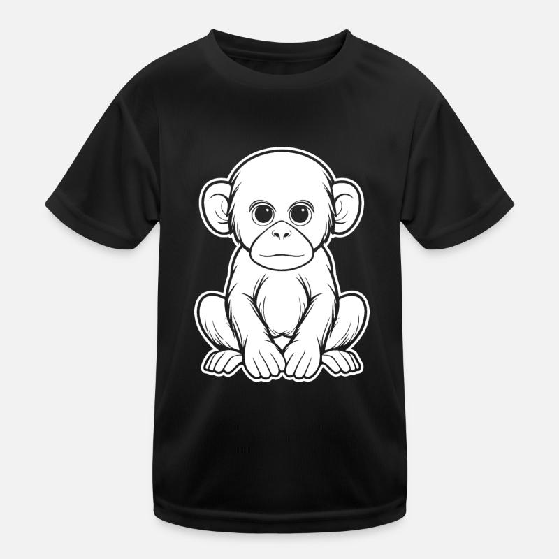 Affe Affen Affengesicht Dschungel Kinder Funktions-T-Shirt