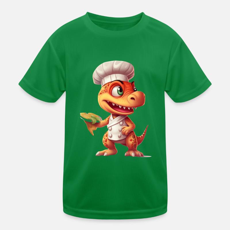 Mignon bébé Velociraptor Chef T-shirt sport Enfant