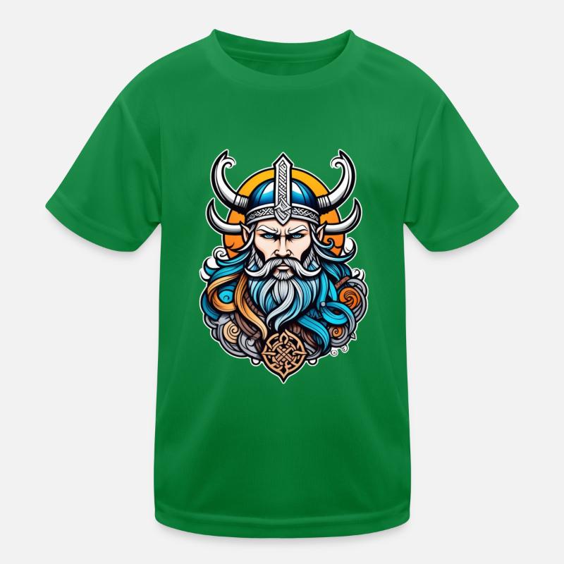 Viking Odin Thor Valhalla Kids Functional T-Shirt