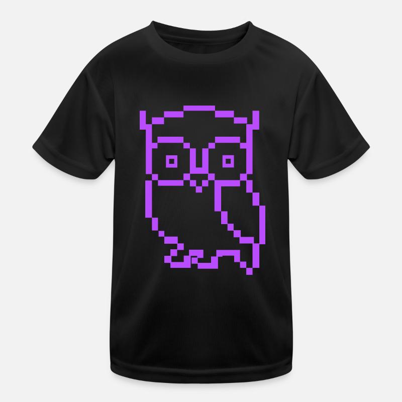 Pixel Eule Kinder Funktions-T-Shirt