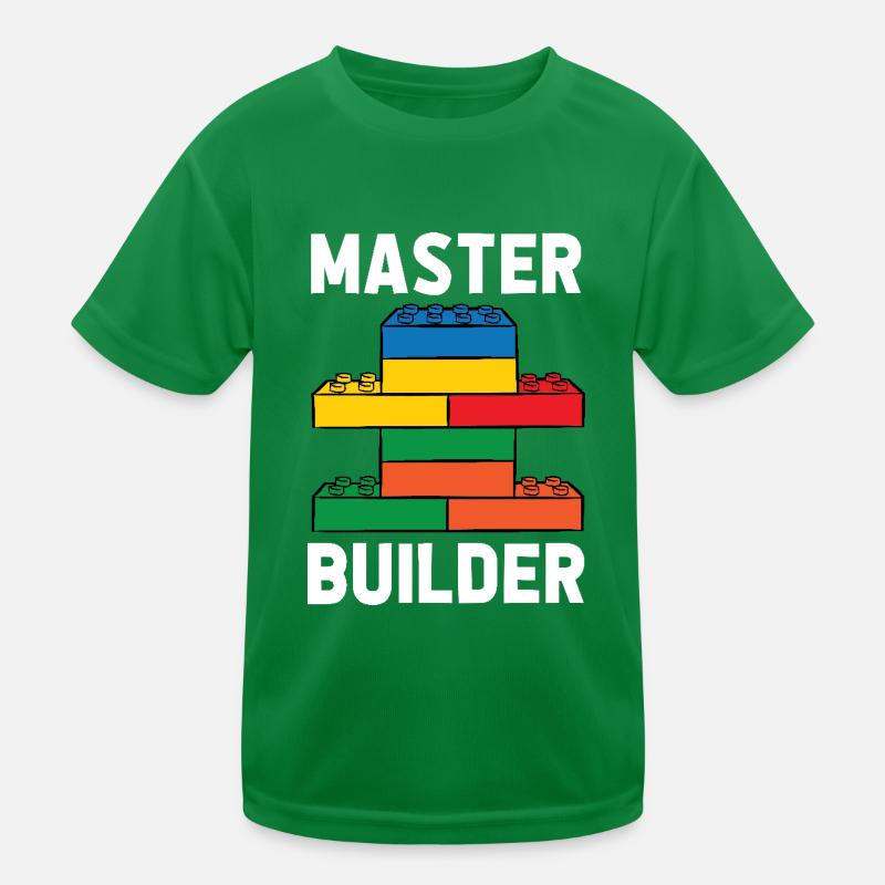 Constructeur de briques Bâtiment en briques Maître constructeur T-shirt sport Enfant