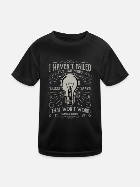 10000 Ways by Edison - Kids Functional T-Shirt - black