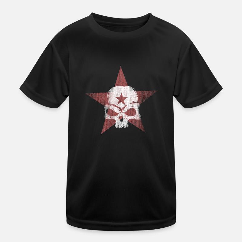 Crâne de l’étoile Rouge T-shirt sport Enfant