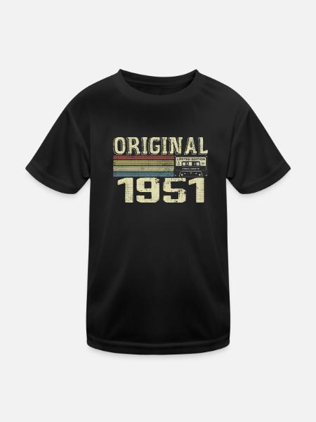 1951 Fêtes D’anniversaire - Cadeau Retro 1951 - T-shirt sport Enfant - noir - Devant
