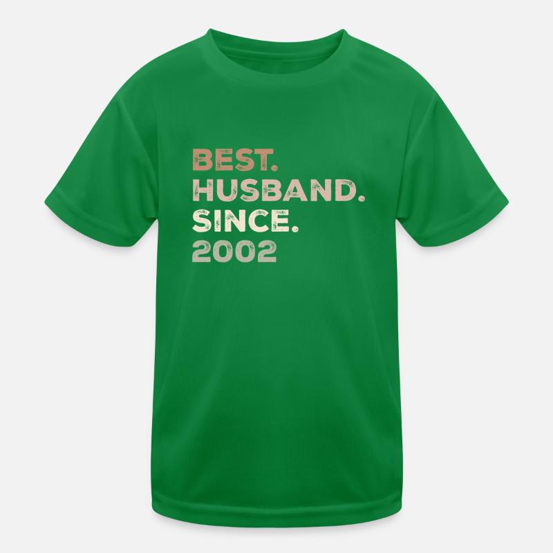 Bester Ehemann seit 2002 Geburtstagsgeschenk Kinder Funktions-T-Shirt
