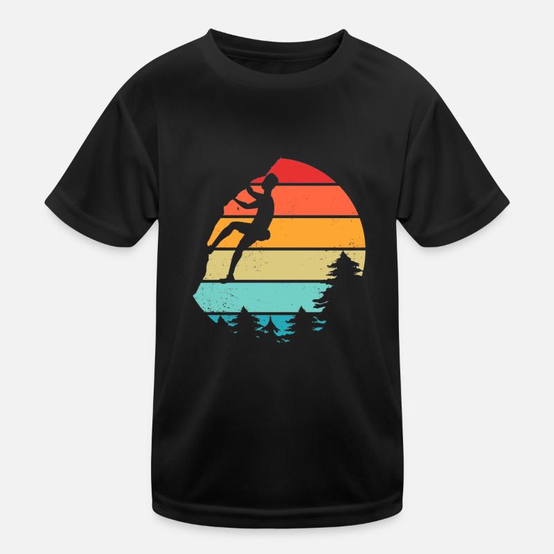 Vintage Climbing Trad Climbing Kids Functional T-Shirt