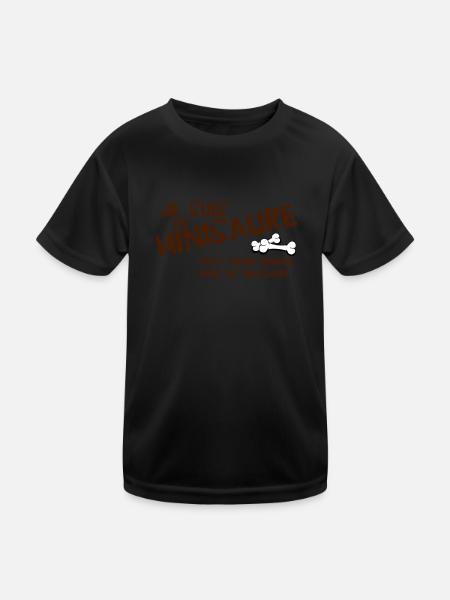 Je suis un minisaure - Kids Functional T-Shirt - black - Front