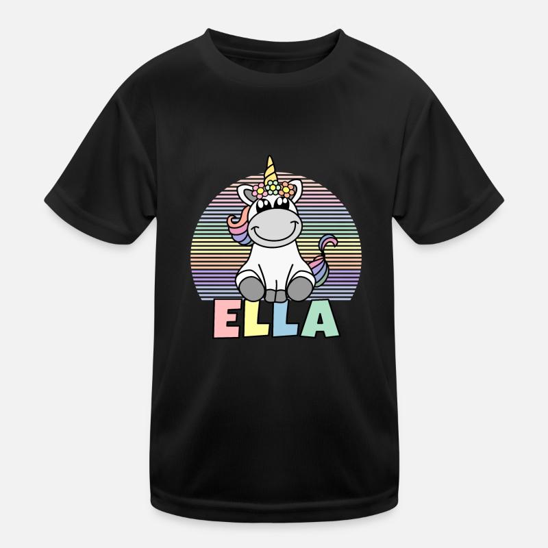 Nom de la licorne Ella T-shirt sport Enfant