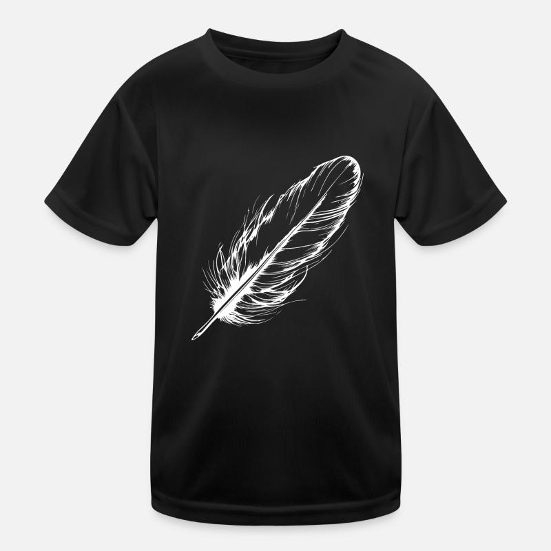 Vogelfeder Hand gezeichnet Kinder Funktions-T-Shirt