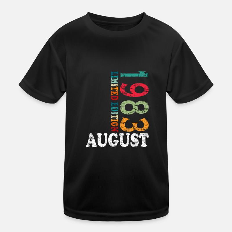 August 1983 Anniversary August 1983 August Kids Functional T-Shirt