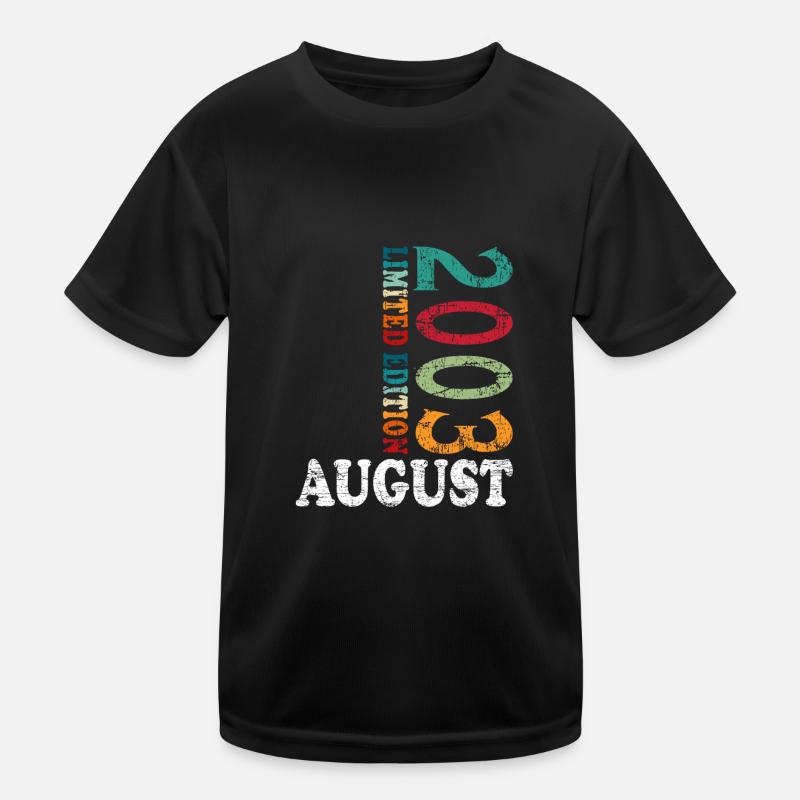 August 2003 Anniversary August 2003 August Kids Functional T-Shirt