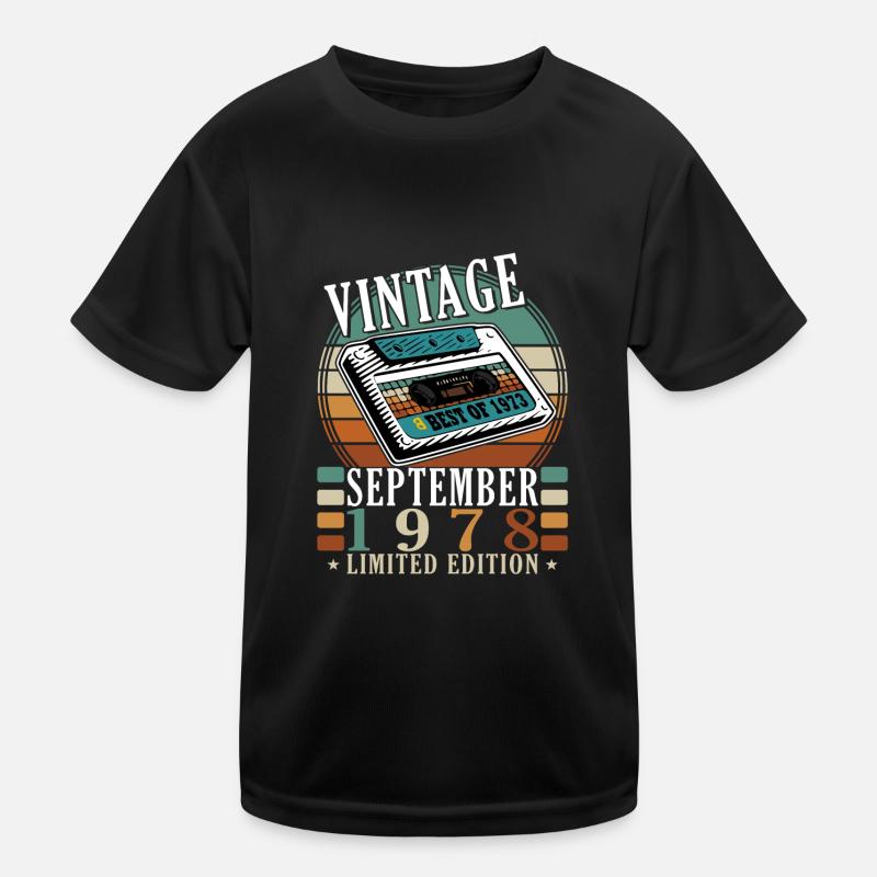 september 1978 Jahrestag september 1978 september Kinder Funktions-T-Shirt