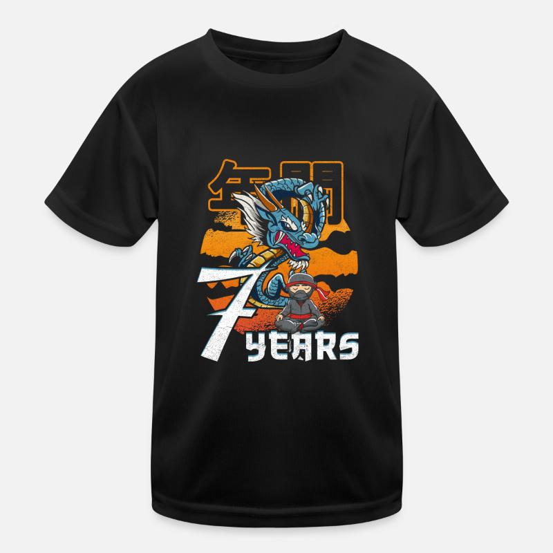 7th Birthday Ninja 7 Years Gift Kids Functional T-Shirt