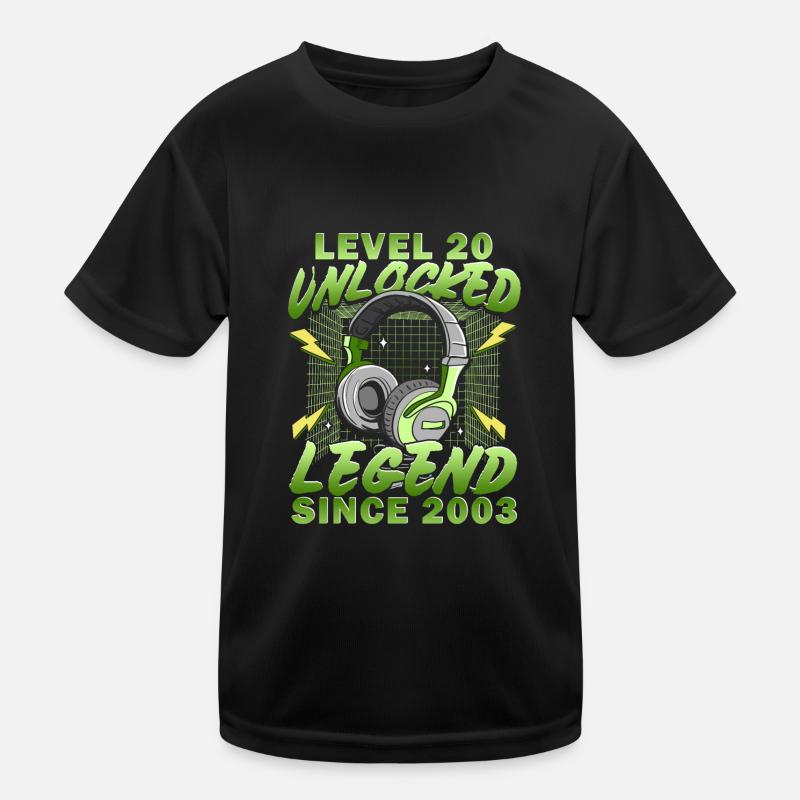 Cadeau 20e anniversaire Niveau 20 Terminé T-shirt sport Enfant