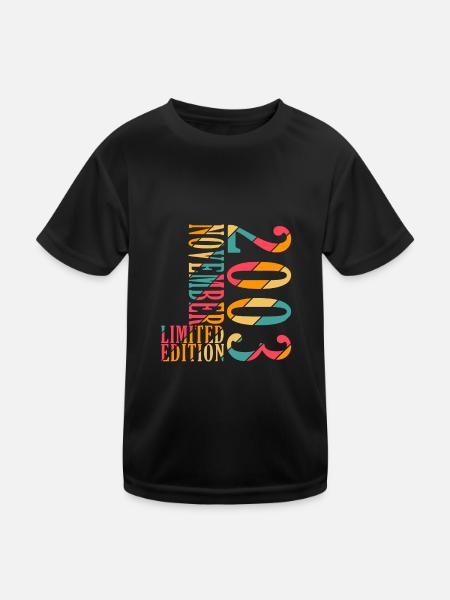 november 2003 Jahrestag november 2003 november - Kinder Funktions-T-Shirt - Schwarz - Vorne