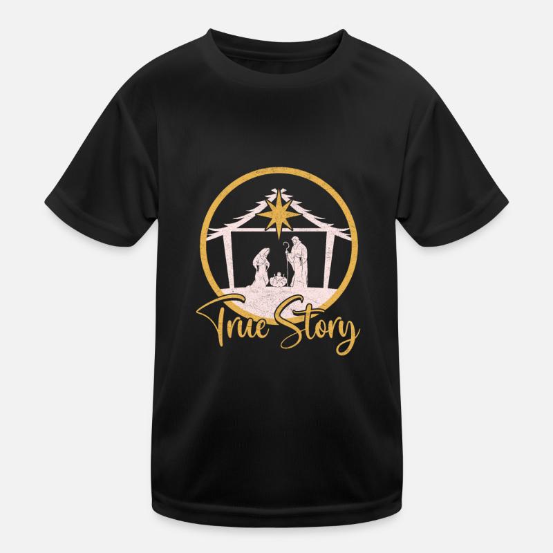 Merry Christmas Jesus is born Kinder Funktions-T-Shirt