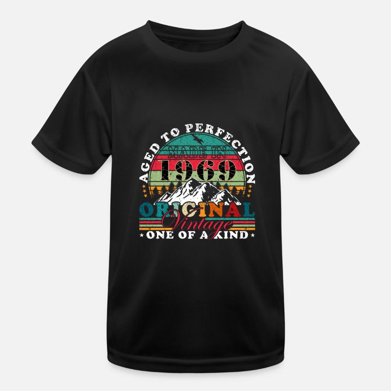 Built in 1969 Vintage Birthday Gift Kids Functional T-Shirt