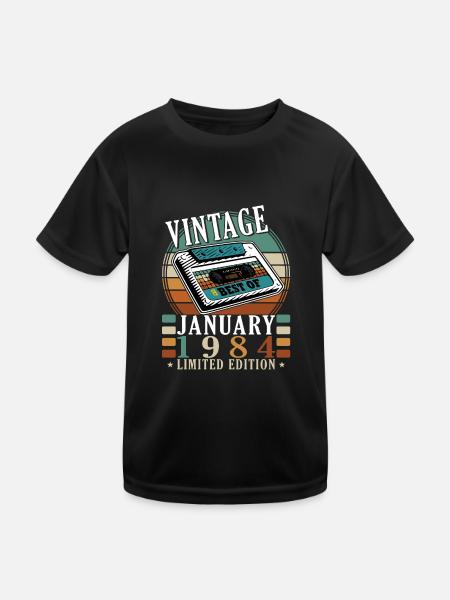 janvier 1984 | Janvier 1984 Jubilé 1984 - T-shirt sport Enfant - noir - Devant
