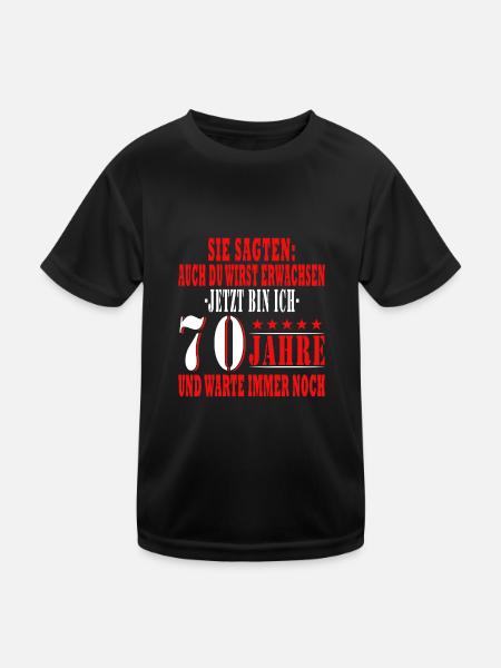 70. Geburtstag lustige Geschenke Männer 70 Jahre - Kinder Funktions-T-Shirt - Schwarz - Vorne