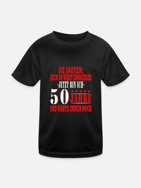 50 Geburtstag - 50 Jahre alt - Kinder Funktions-T-Shirt - Schwarz - Vorne