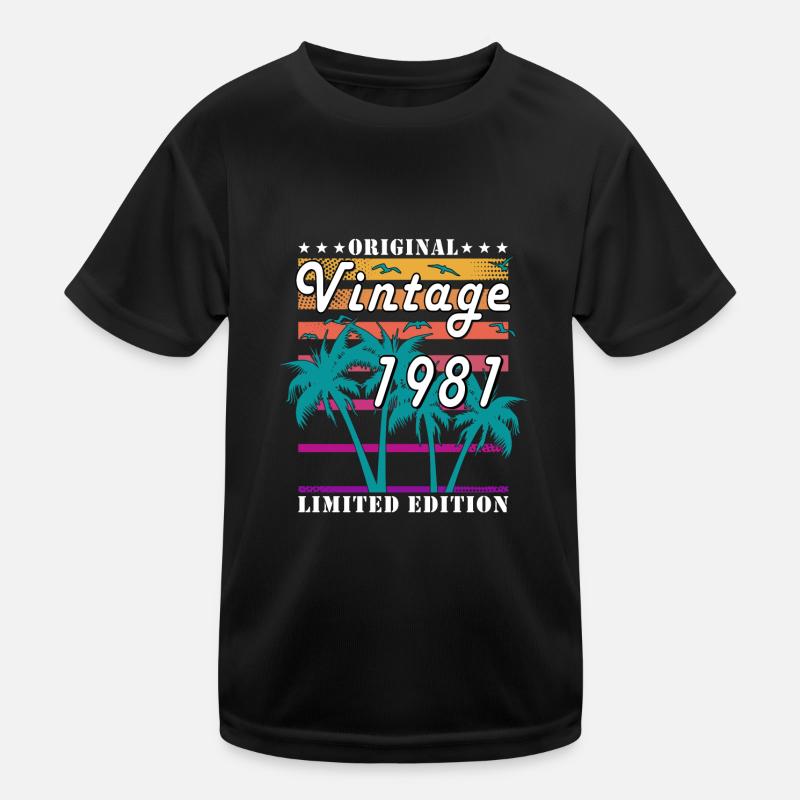 Vintage 1981 - 43rd Birthday Gift Kids Functional T-Shirt